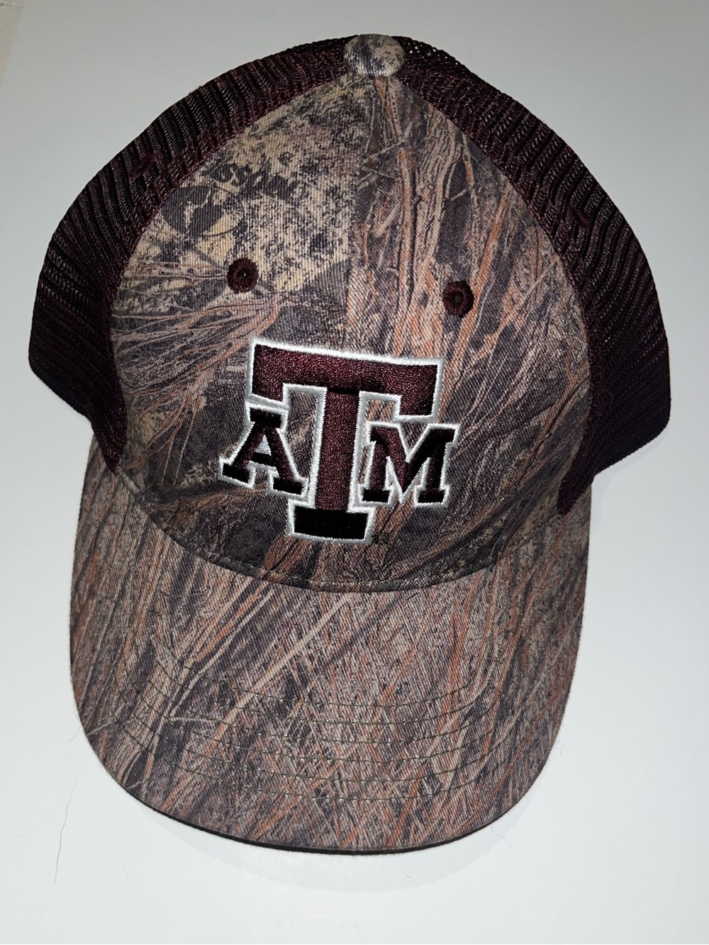 Texas A&M Aggies Camo Trucker Hat - Maroon/Brown